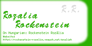 rozalia rockenstein business card