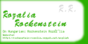 rozalia rockenstein business card